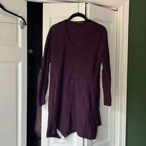 Eileen Fisher Wool Long Sleeve Sweater Dress